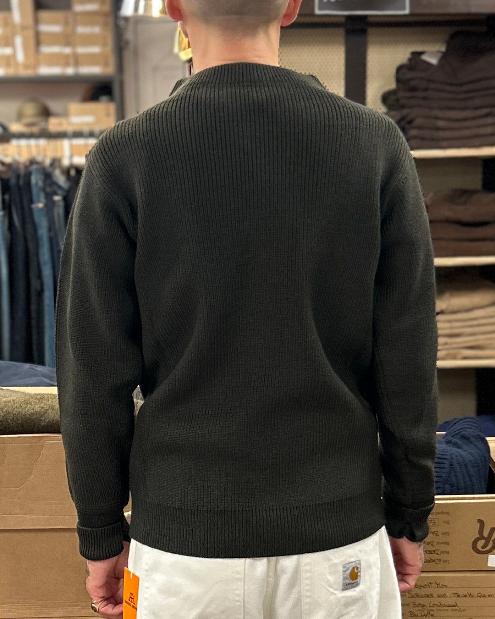 andersen andersen sailor crewneck hunting green