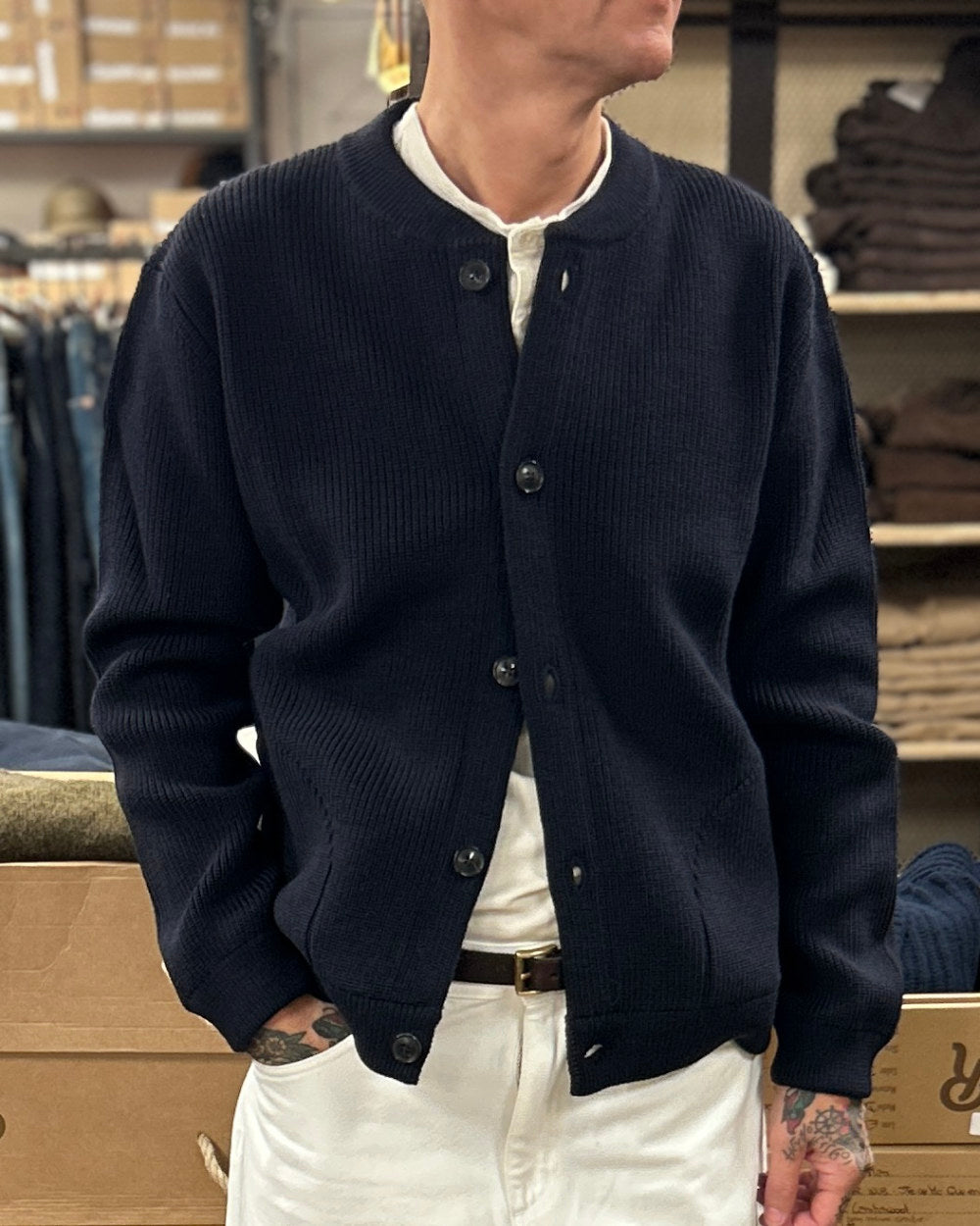 andersen andersen skipper jacket navy blue