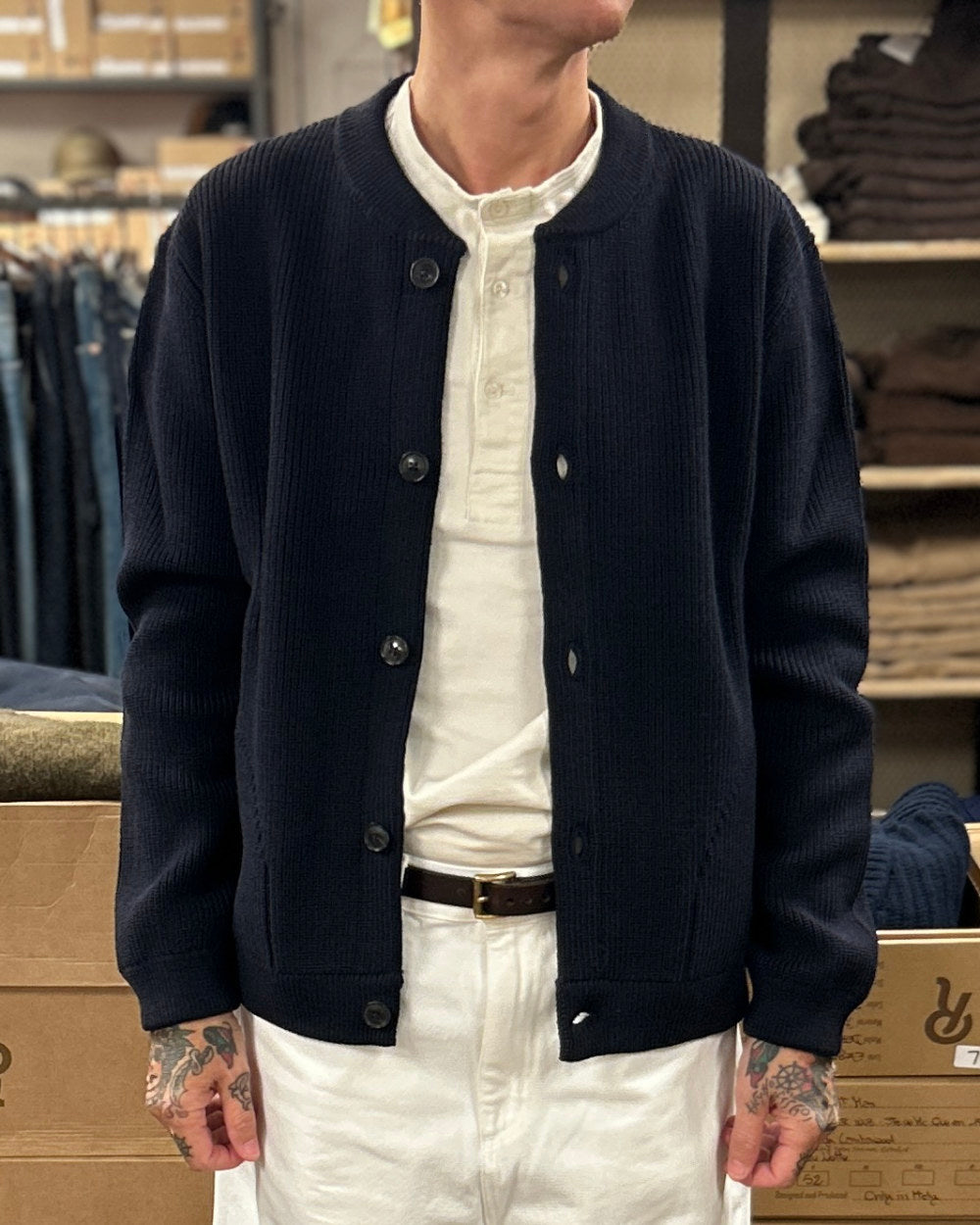 andersen andersen skipper jacket navy blue