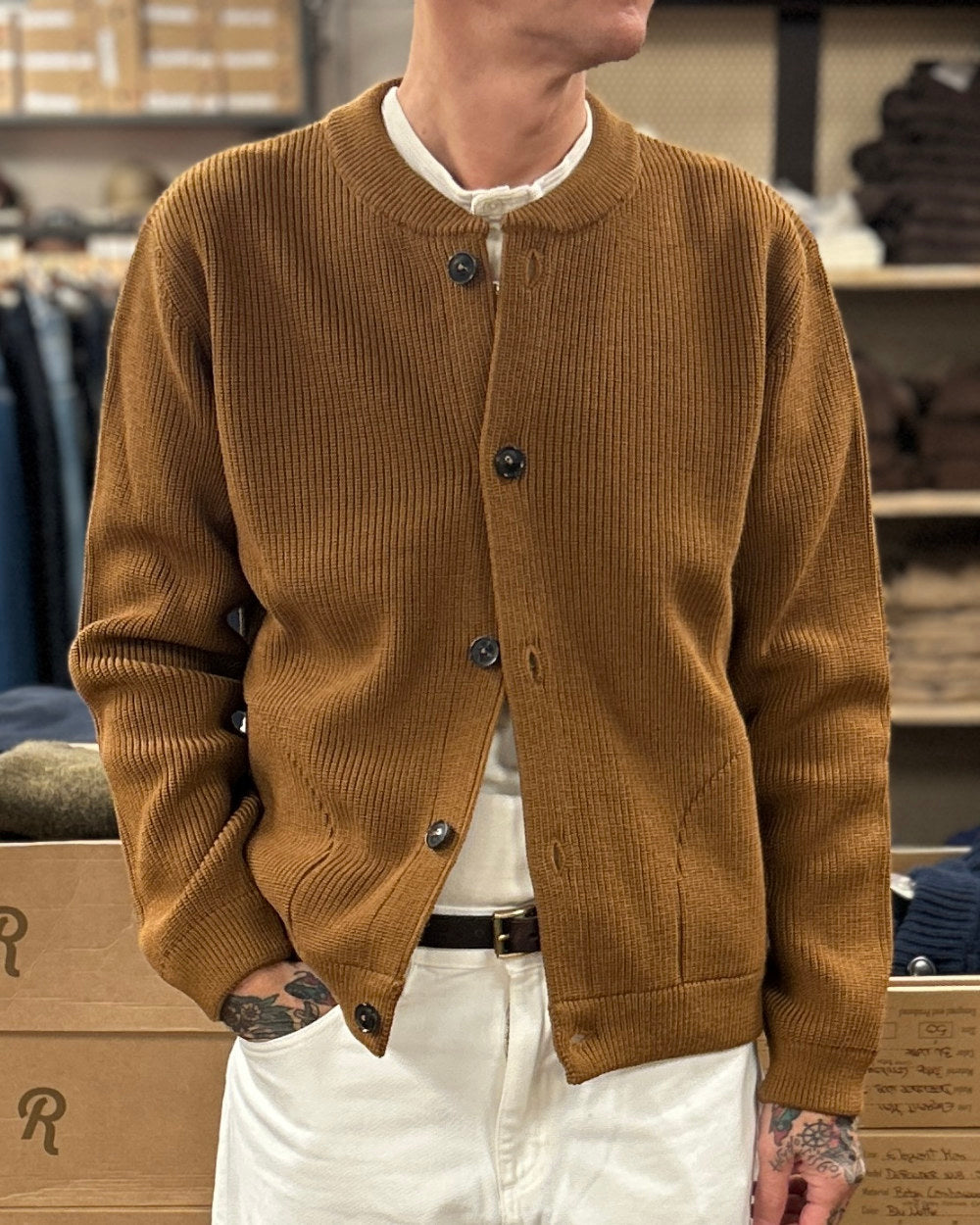 andersen andersen skipper jacket tobak