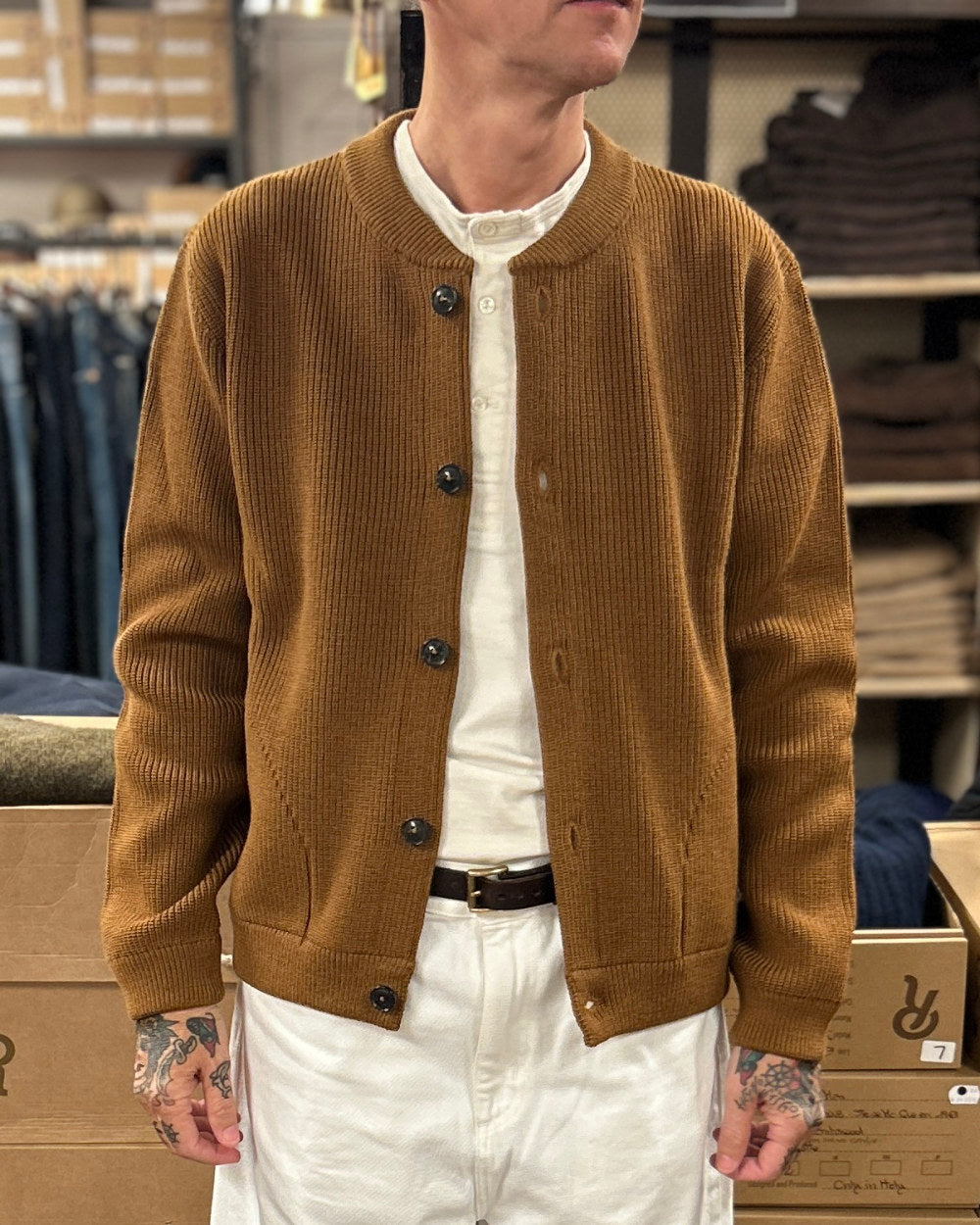 andersen andersen skipper jacket tobak