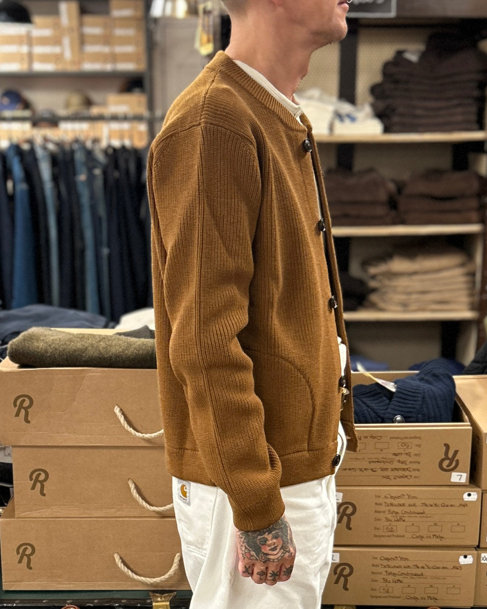 andersen andersen skipper jacket tobak