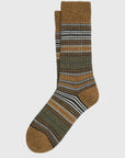 ant45 lissa short socks with stripes and ribs camel