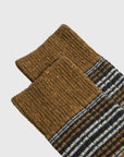 ant45 lissa short socks with stripes and ribs camel