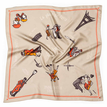 a piece of chic apaches silk scarf 70x70