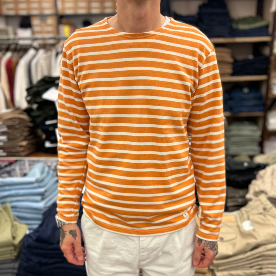 armor lux mariniere heritage long sleeve rusty nature