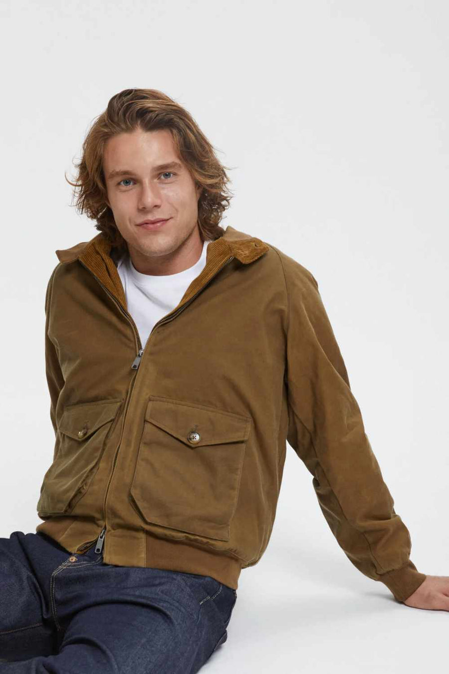 baracuta g9 af pocket waxed tan