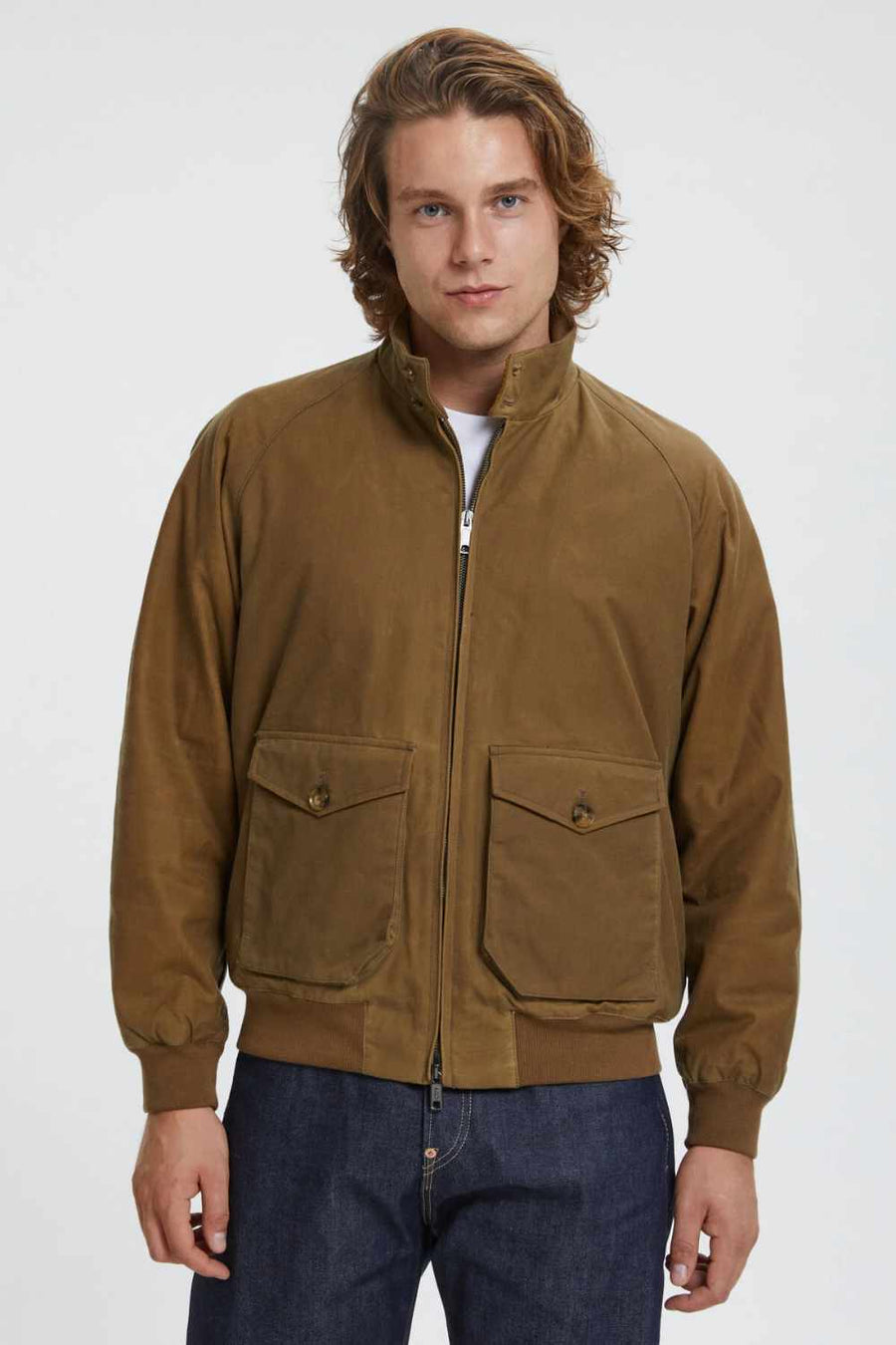 baracuta g9 af pocket waxed tan