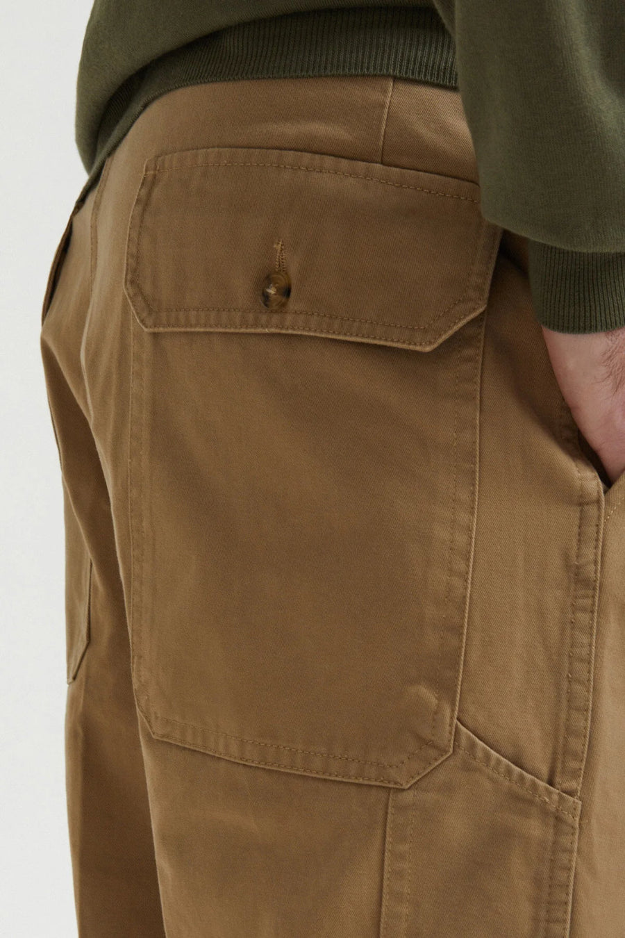 baracuta gabardine work pant tan