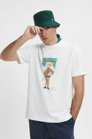 baracuta slowboy colourman  t-shirt off white