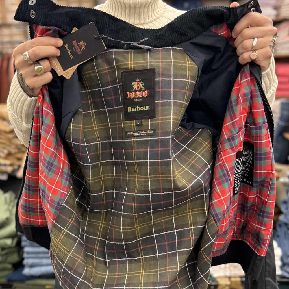 baracuta x barbour porton wax jacket navy – www.sublime.bz