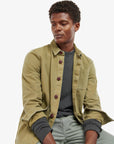 barbour washed overshirt bleached olive