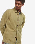 barbour washed overshirt bleached olive