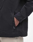 barbour washed overshirt navy