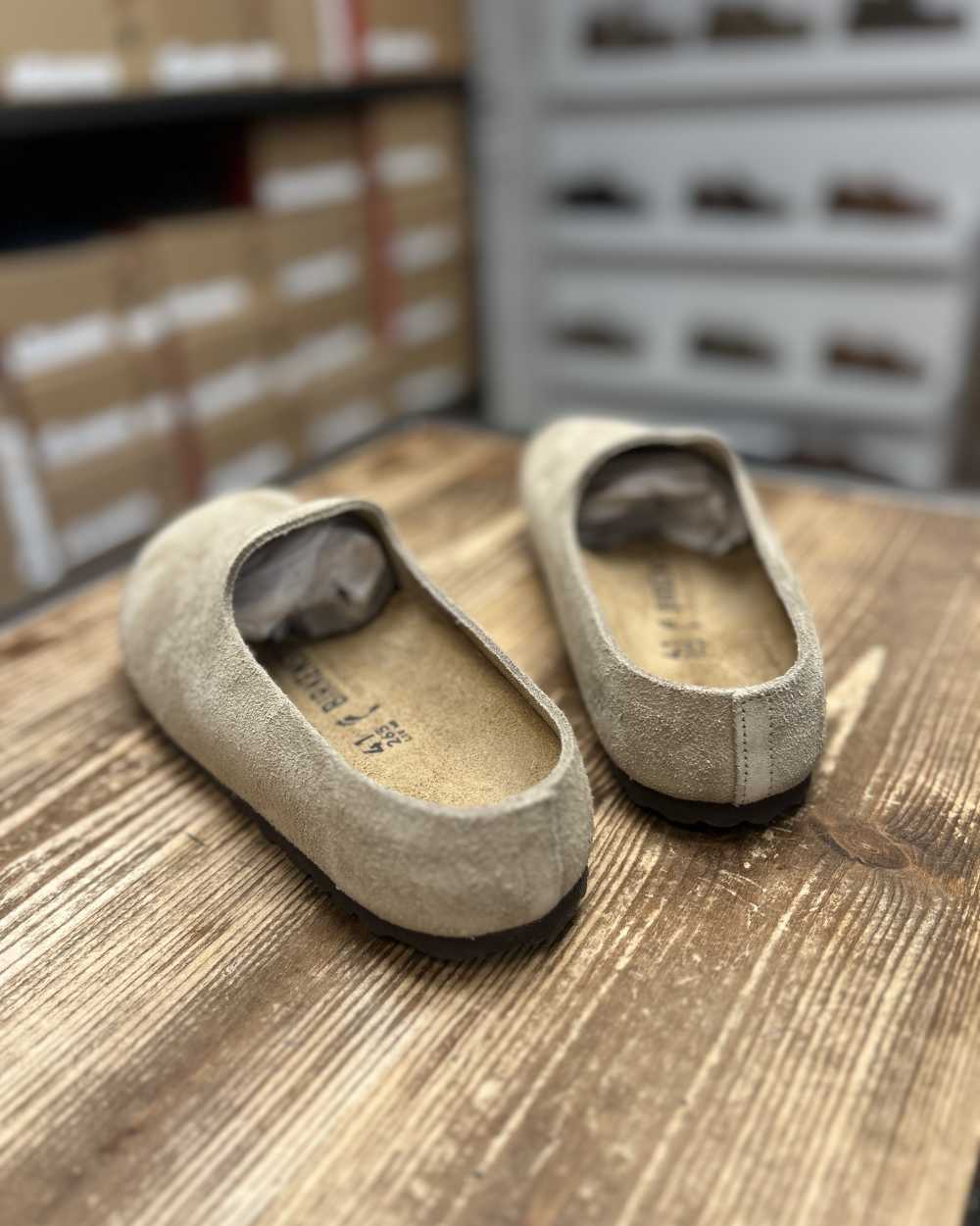 birkenstock amsterdam wrapped taupe