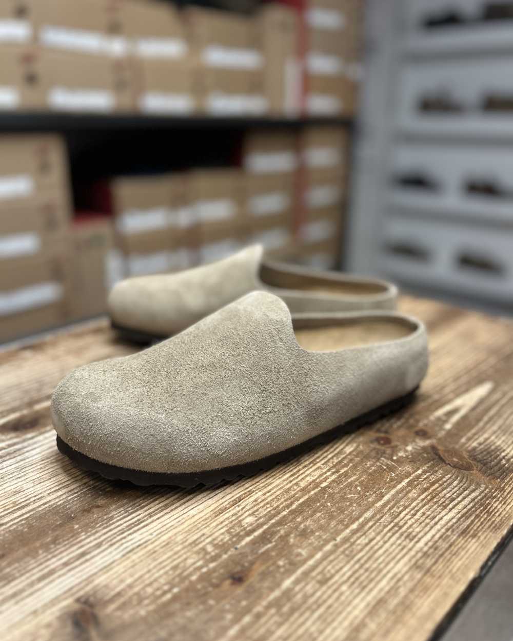 birkenstock amsterdam wrapped taupe
