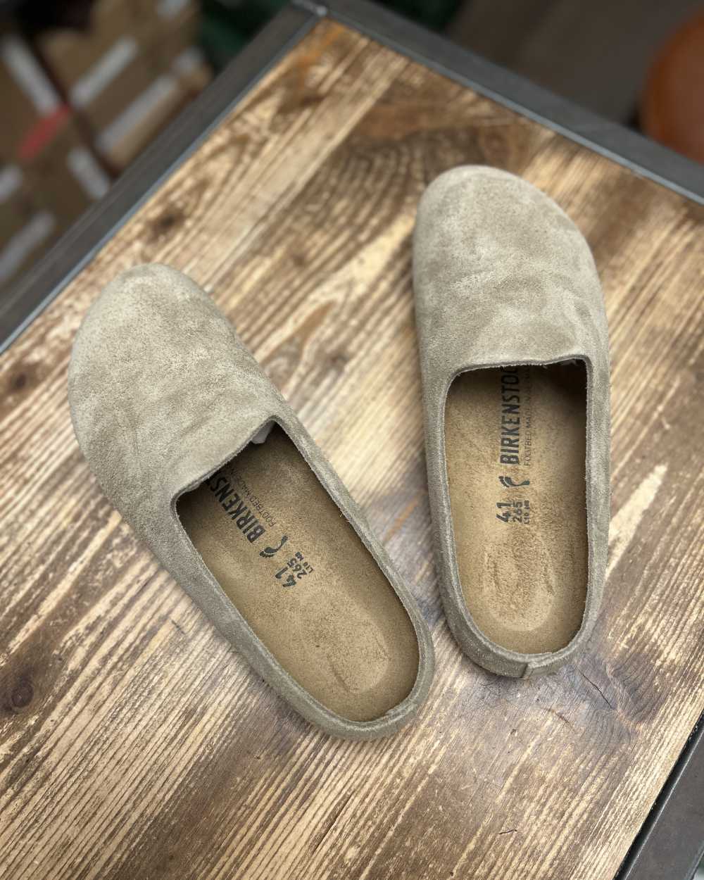 birkenstock amsterdam wrapped taupe
