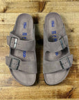 birkenstock arizona faded purple tonal soft footbed