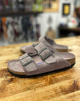 birkenstock arizona faded purple tonal soft footbed