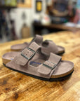 birkenstock arizona faded purple tonal soft footbed