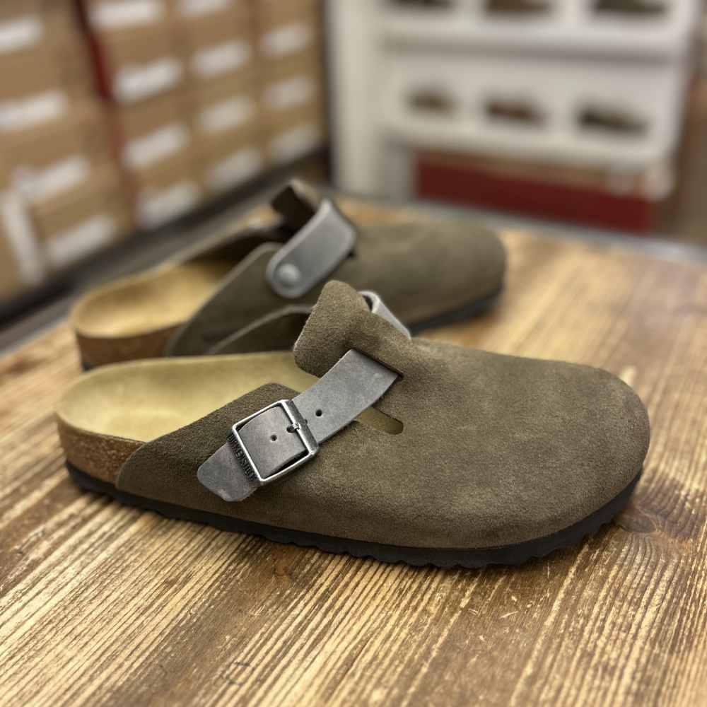 birkenstock boston concrete gray