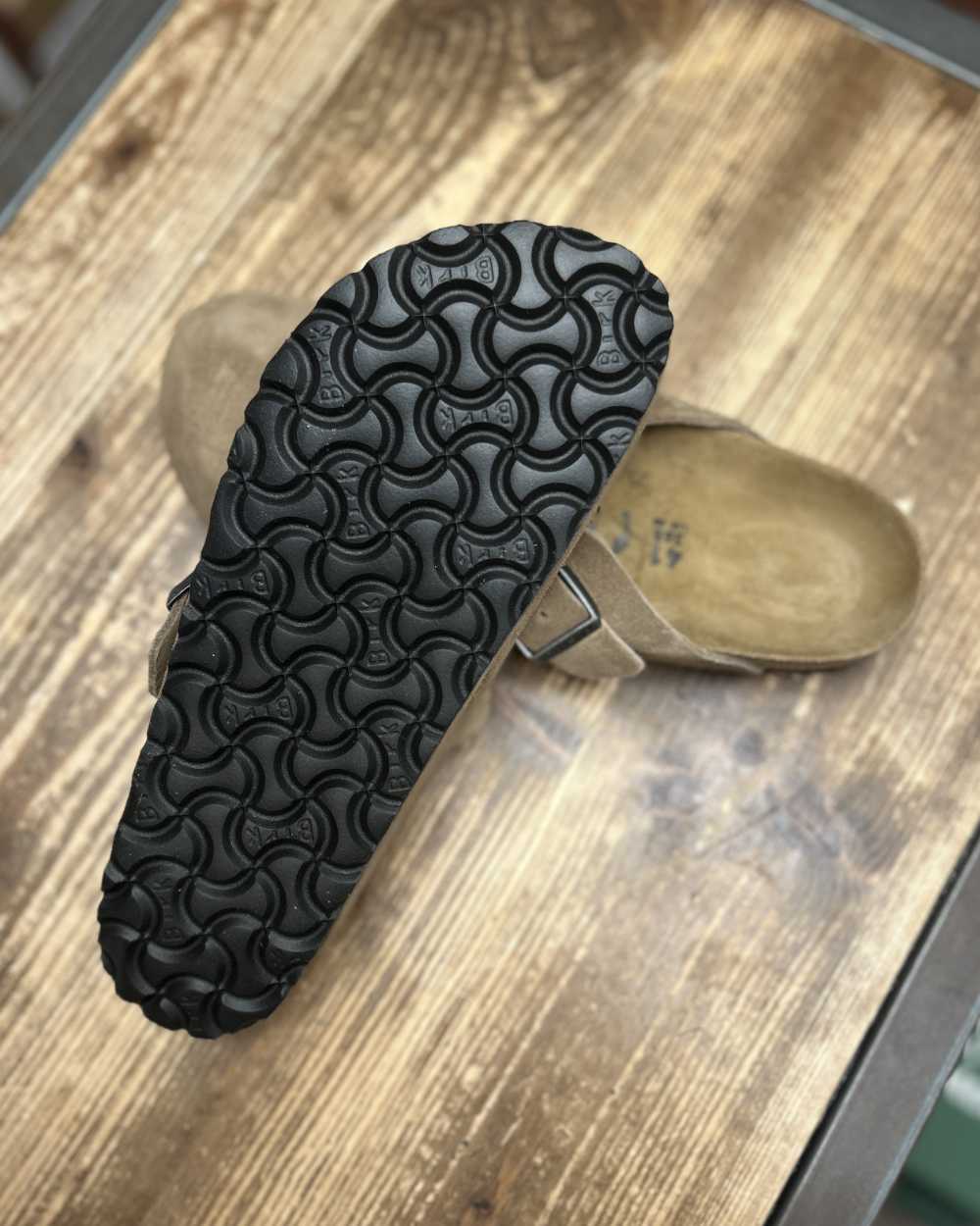 birkenstock boston dark tea suede leather