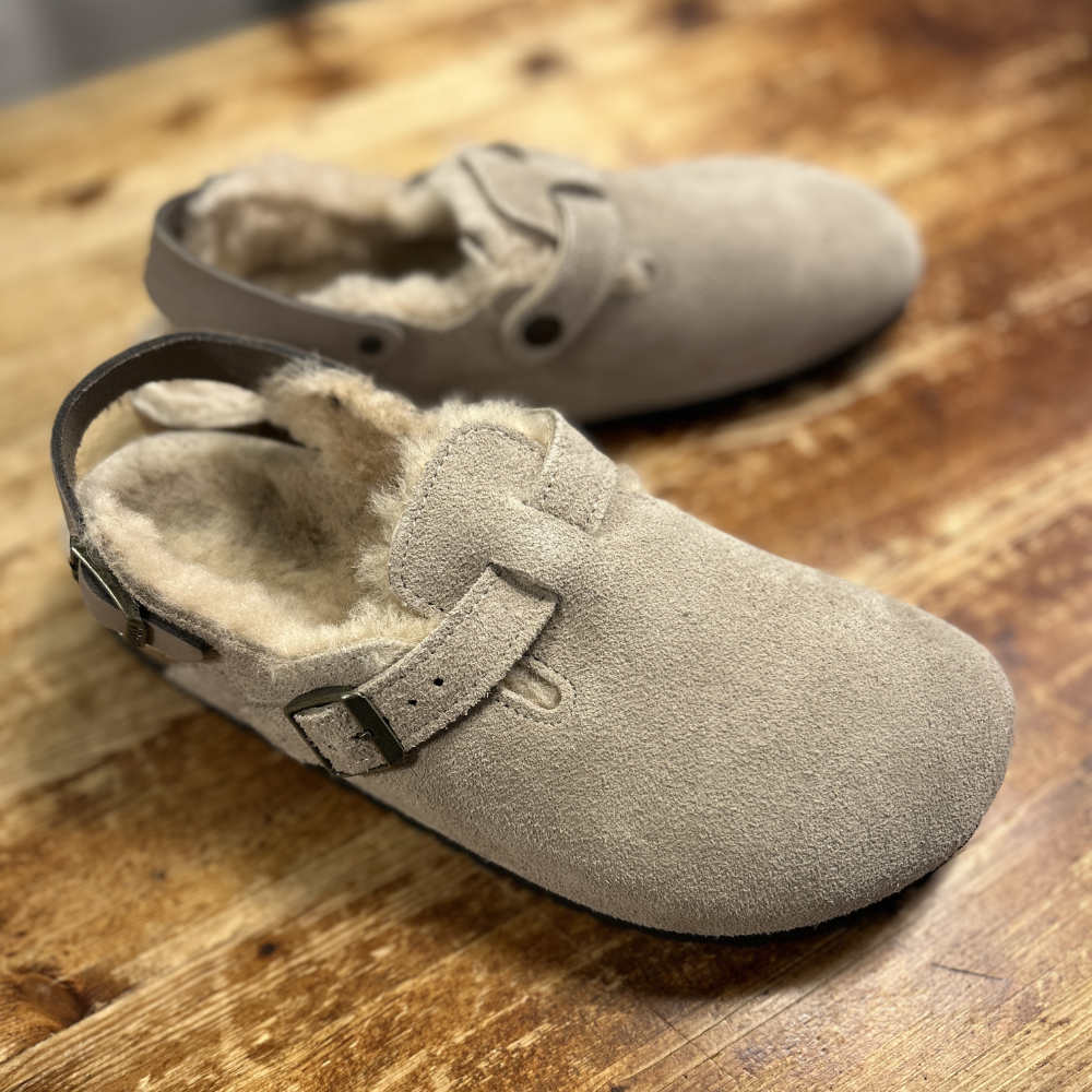 birkenstock tokio inside shearling taupe – www.sublime.bz