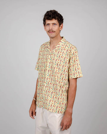 brava spicy aloha shirt cream (LAST SIZE SMALL)