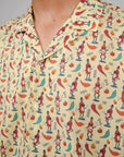 brava spicy aloha shirt cream (LAST SIZE SMALL)