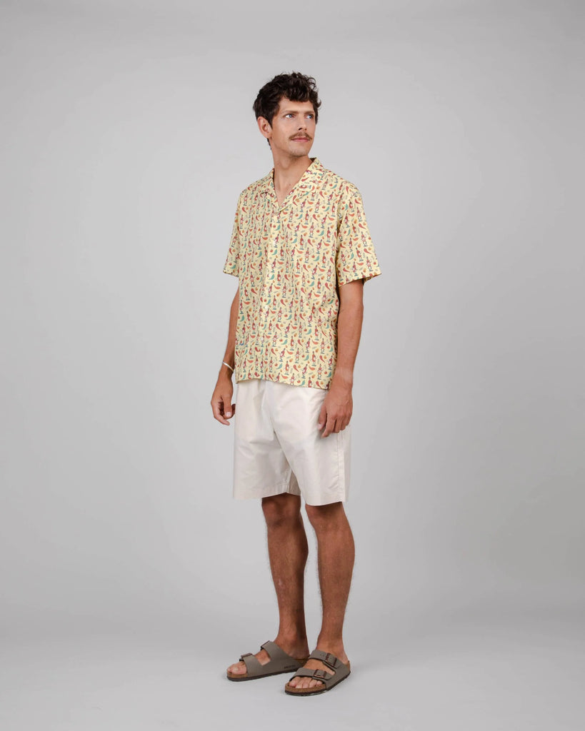 brava spicy aloha shirt cream (LAST SIZE SMALL)