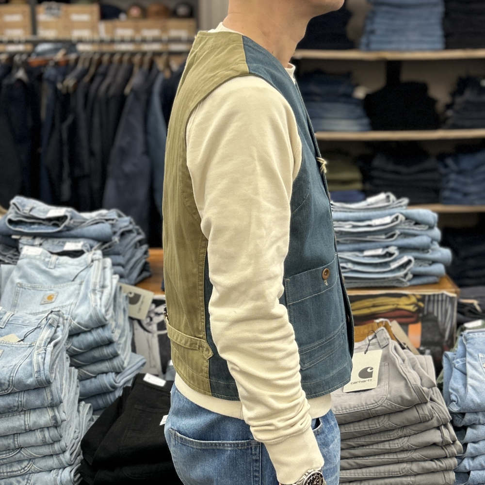 captain santors vest 7706 clk23 denim blue
