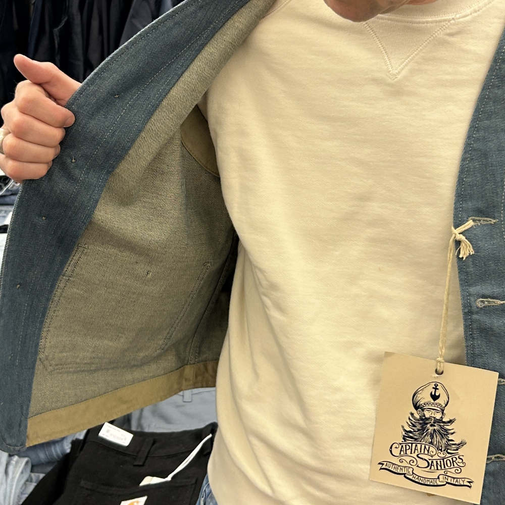 captain santors vest 7706 clk23 denim blue