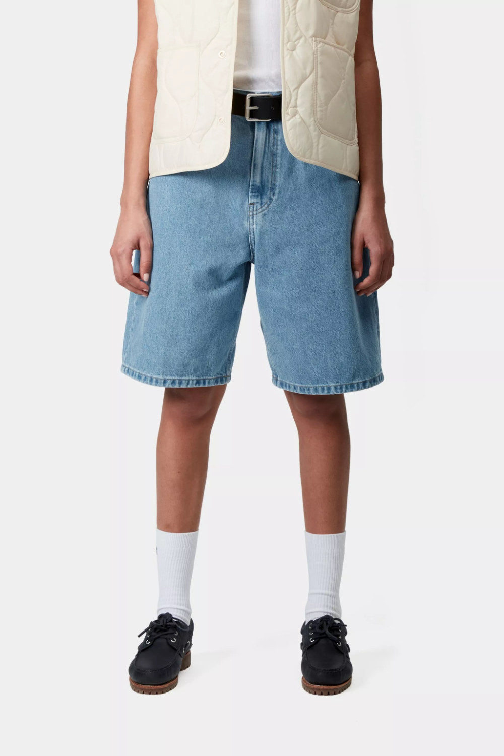 carhartt wip women brandon short blue stone bleached