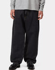 carhartt wip aaron pant black stone washed