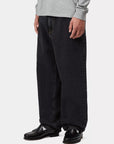 carhartt wip aaron pant black stone washed