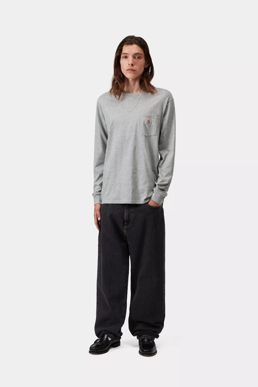 carhartt wip aaron pant black stone washed