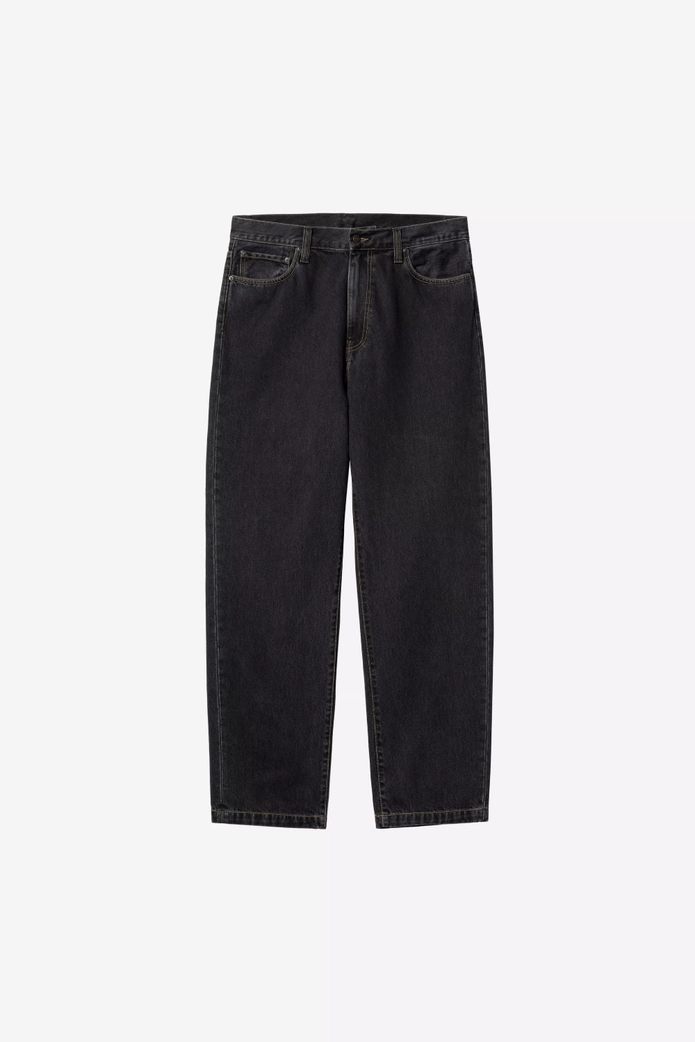 carhartt wip aaron pant black stone washed