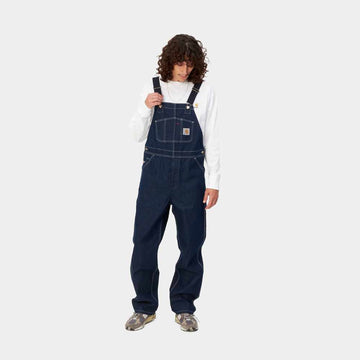 carhartt wip bib overall blue onewash