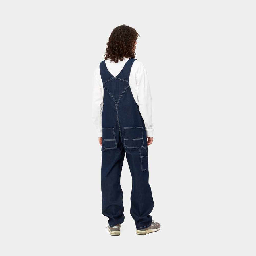 carhartt wip bib overall blue onewash