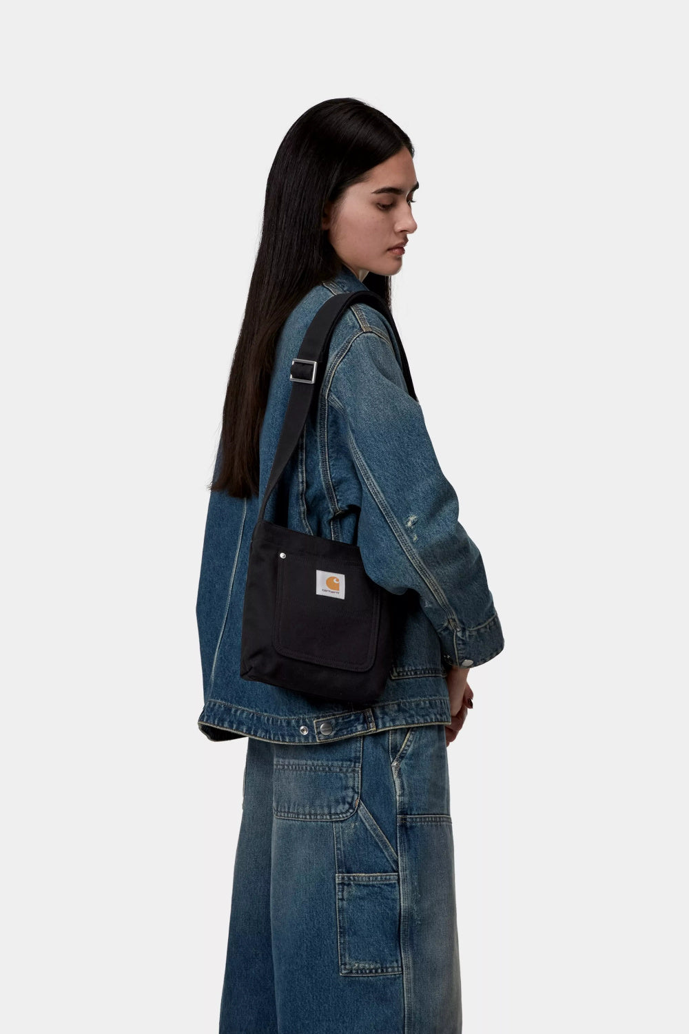 carhartt wip canvas bag small hamilton black