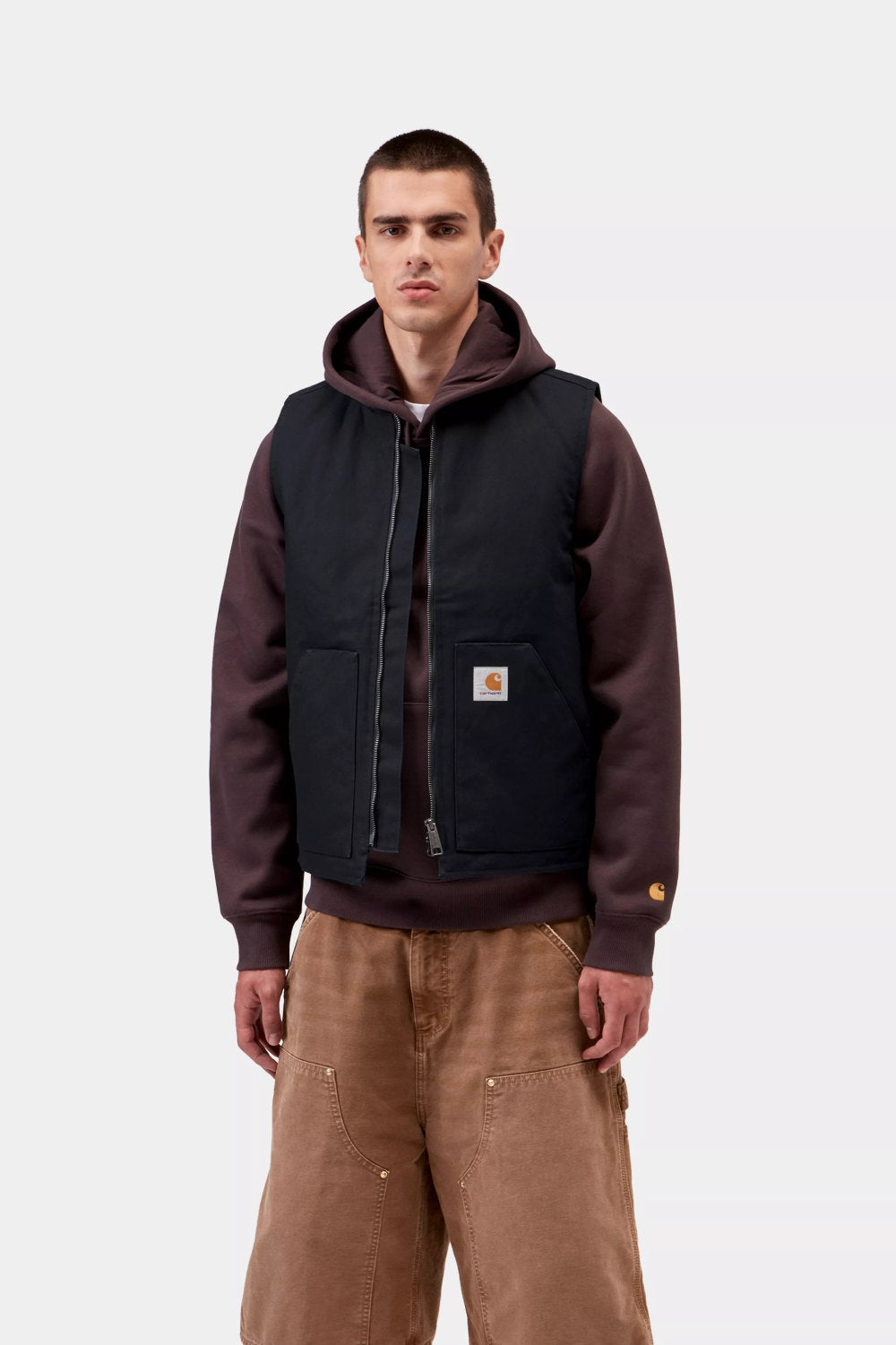 carhartt wip classic vest dark navy rigid
