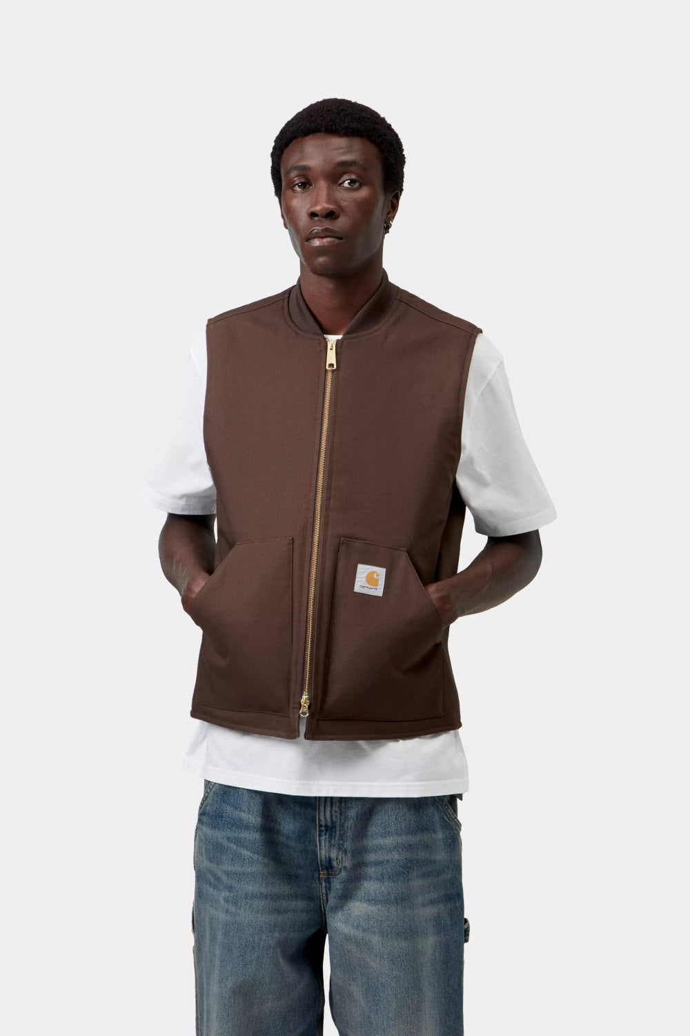 carhartt wip classic vest tobacco rigid