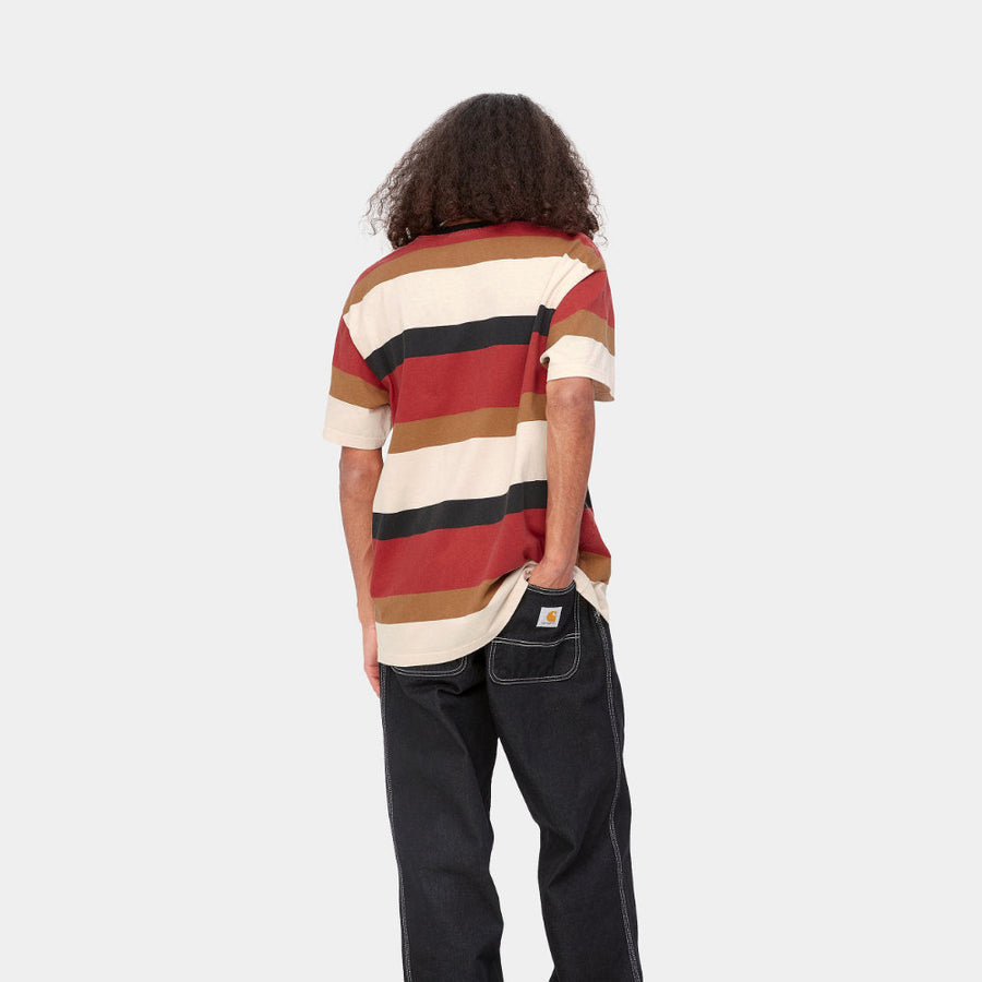 carhartt wip crouser short sleeve t-shirt crouser stripe arcade