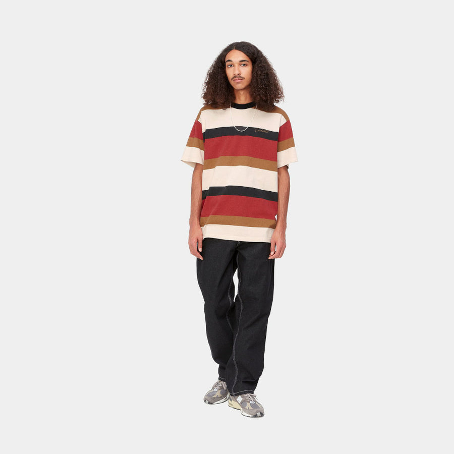 carhartt wip crouser short sleeve t-shirt crouser stripe arcade