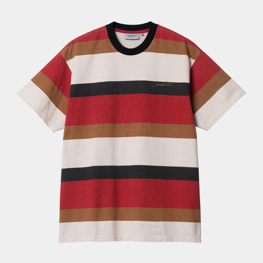 carhartt wip crouser short sleeve t-shirt crouser stripe arcade