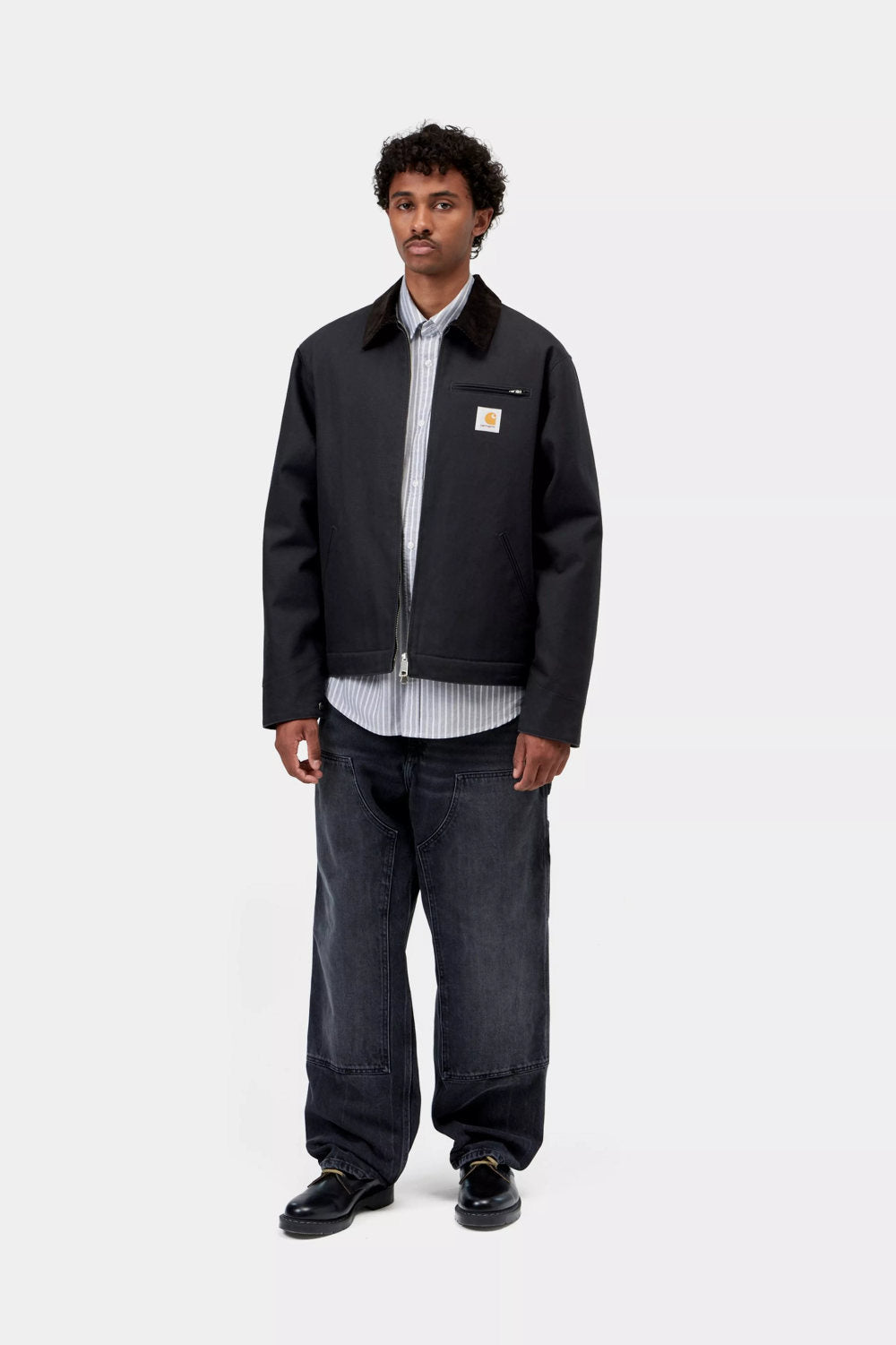 carhartt wip detroit jacket winter dark navy black rigid