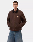 carhartt wip detroit jacket winter tobacco black rigid