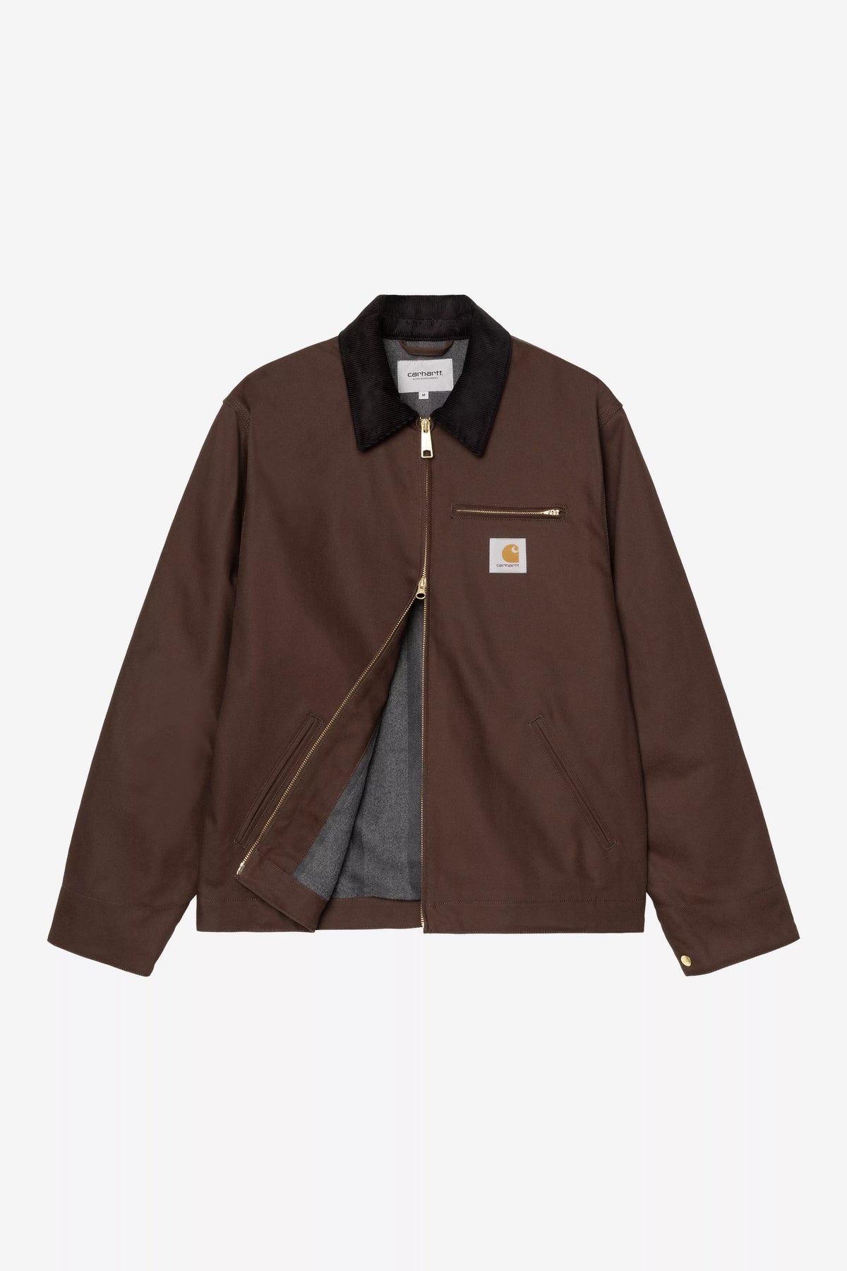 carhartt wip detroit jacket winter tobacco black rigid