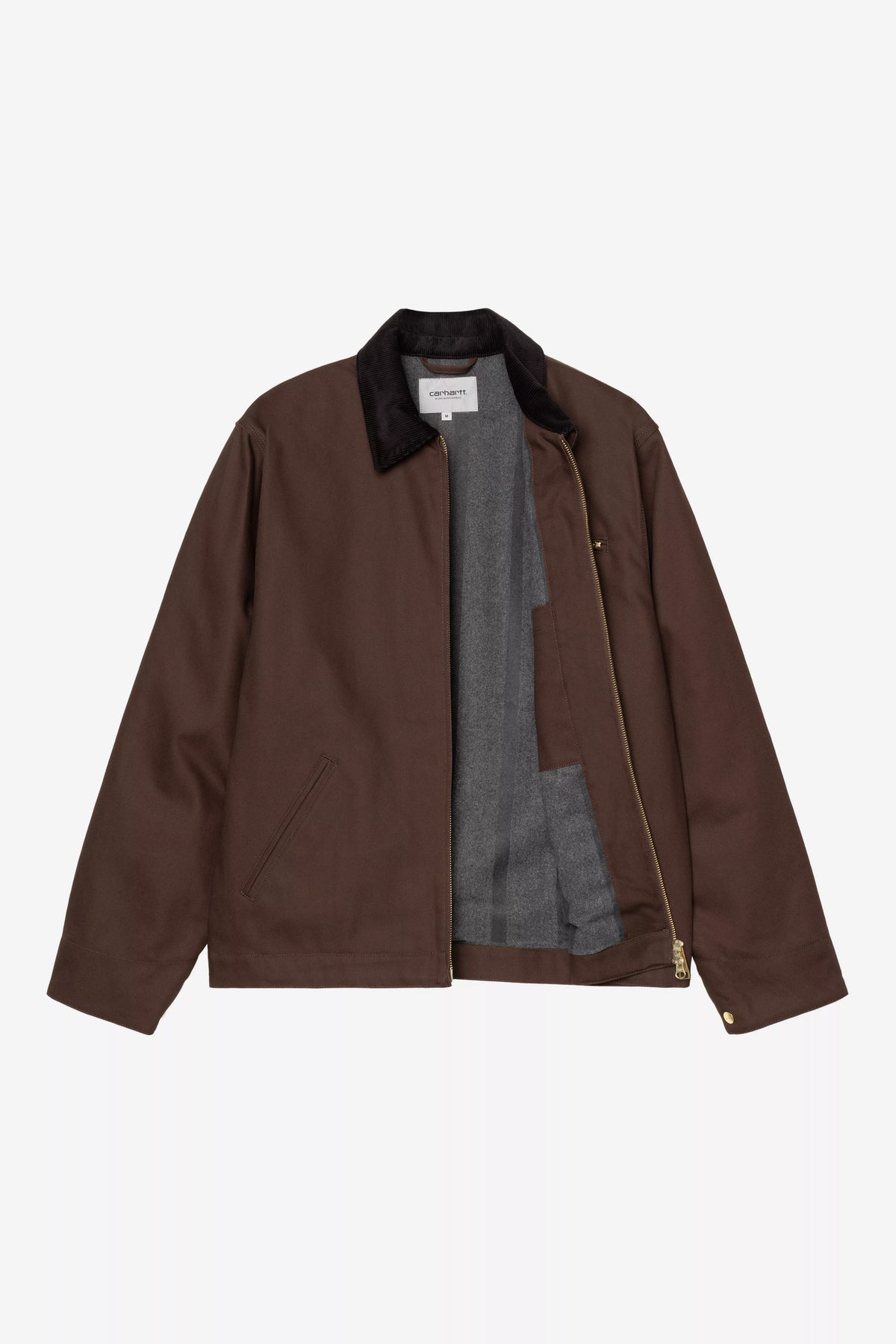 carhartt wip detroit jacket winter tobacco black rigid