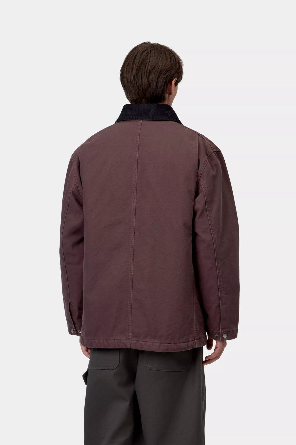 carhartt wip lander coat palisander black stone washed